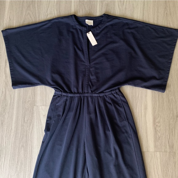 NWT Anthropologie Sundays Elodie High Rise Jumpsuit in Navy/Marin Sz S - Picture 13 of 13